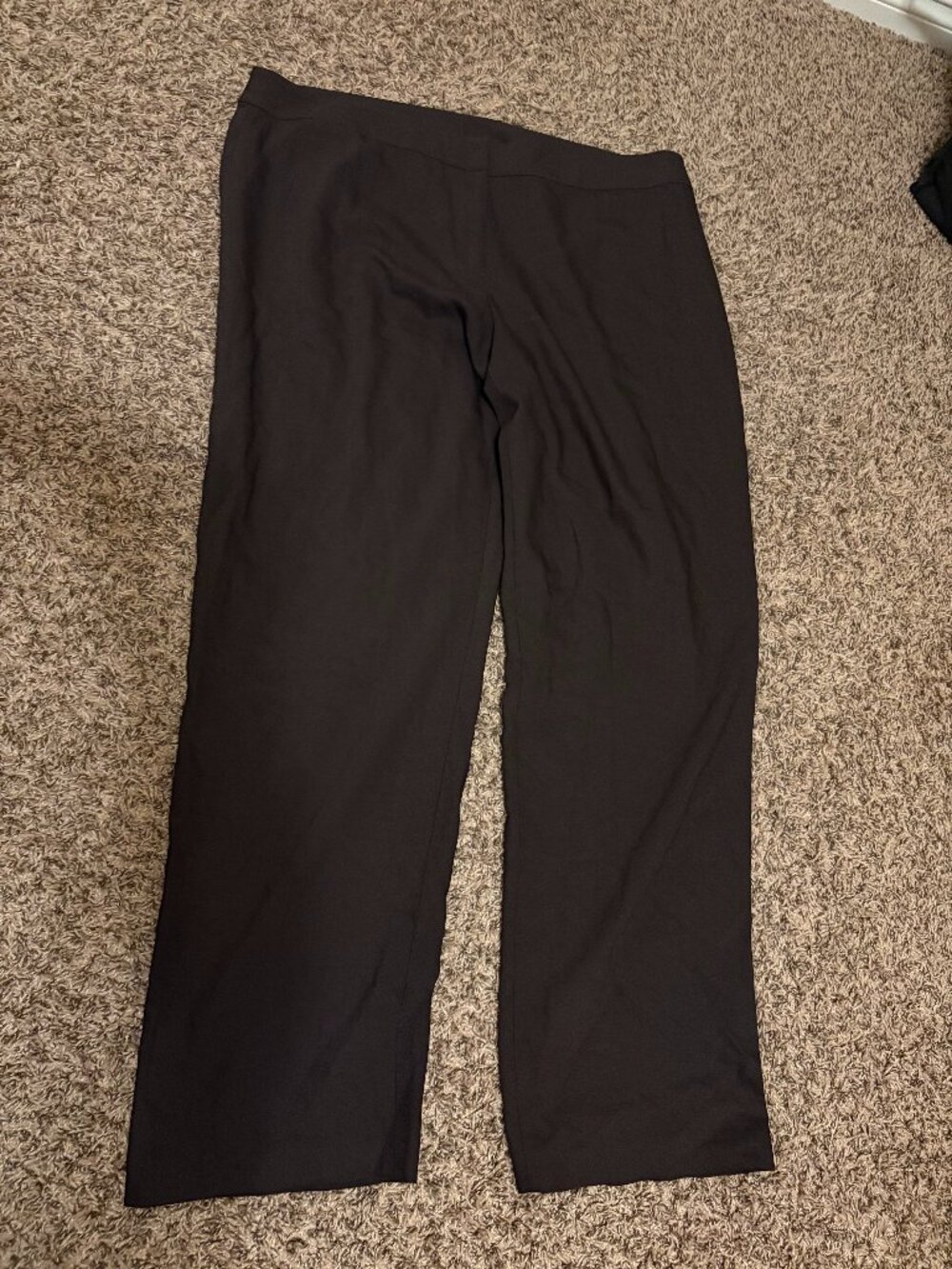 Eileen Fisher Dress Pants XL Xtra Large Black Viscose Blend Ponte NWT NEW Zip